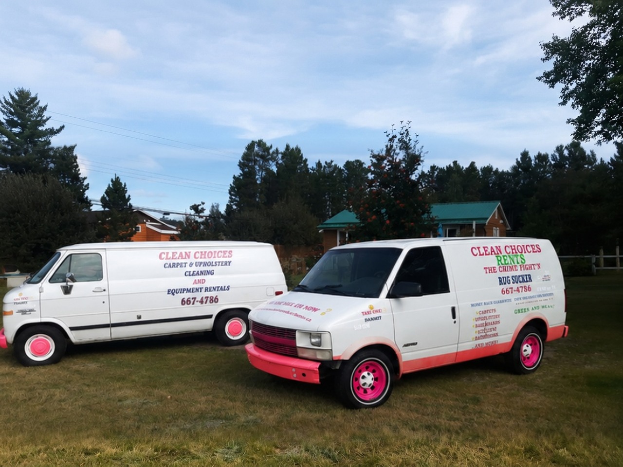 Clean Choices Carpet Cleaning company vans