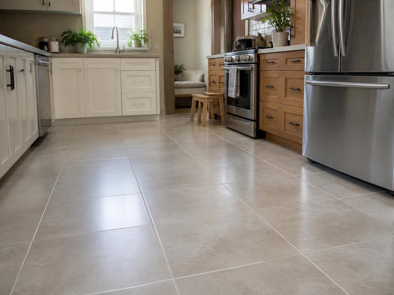 Kitchen Tile & Grout — after professional cleaning