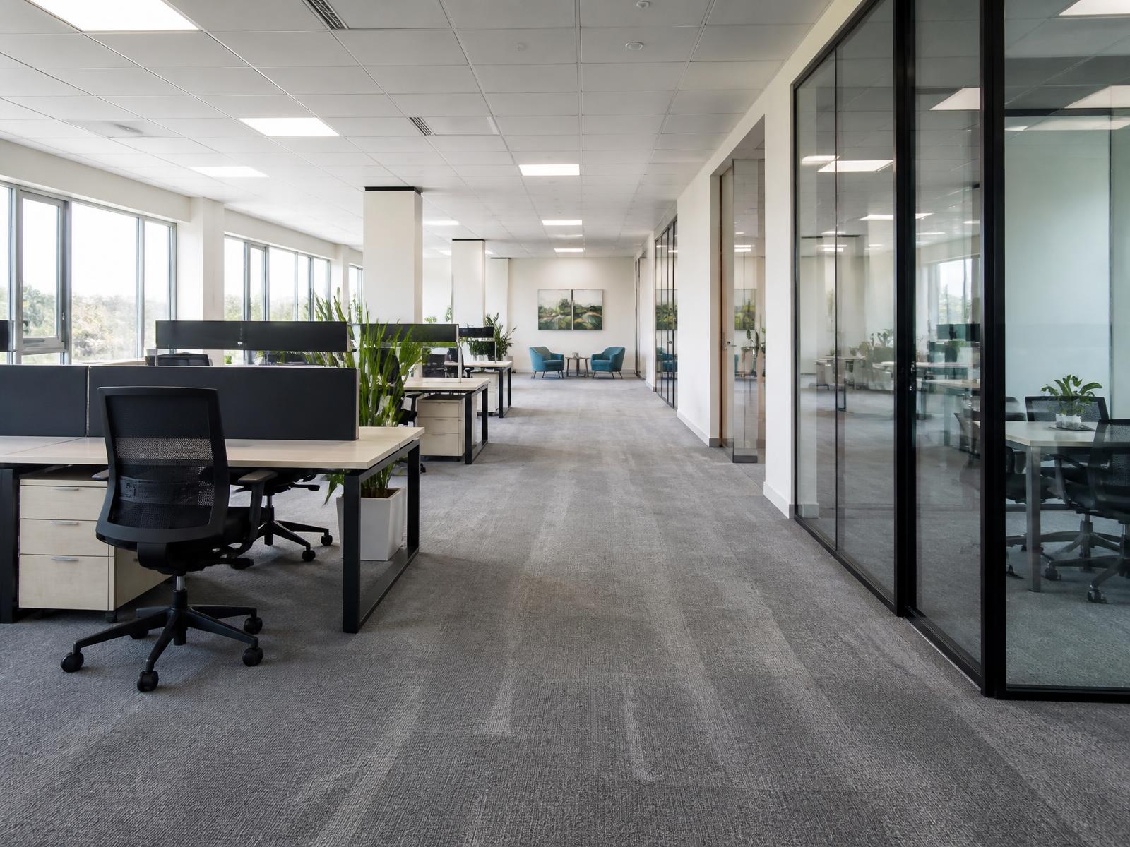 Commercial office carpet cleaning results