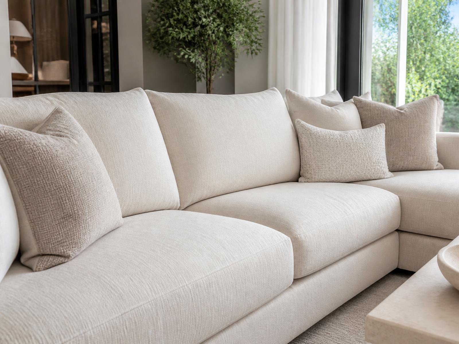 Spotless upholstery in a modern living room